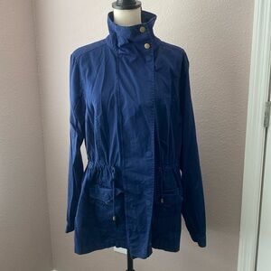 Torrid Plus Size Navy Blue Cinch Waist Utility Jacket Size